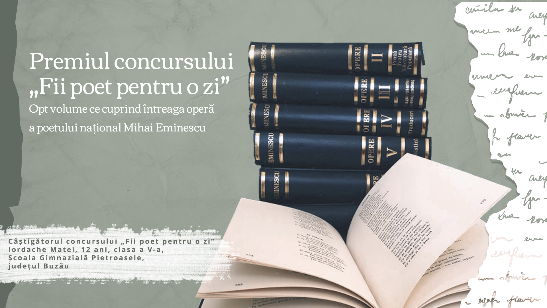 Câștigătorul concursului „Fii poet pentru o zi” și Top 10 cele mai